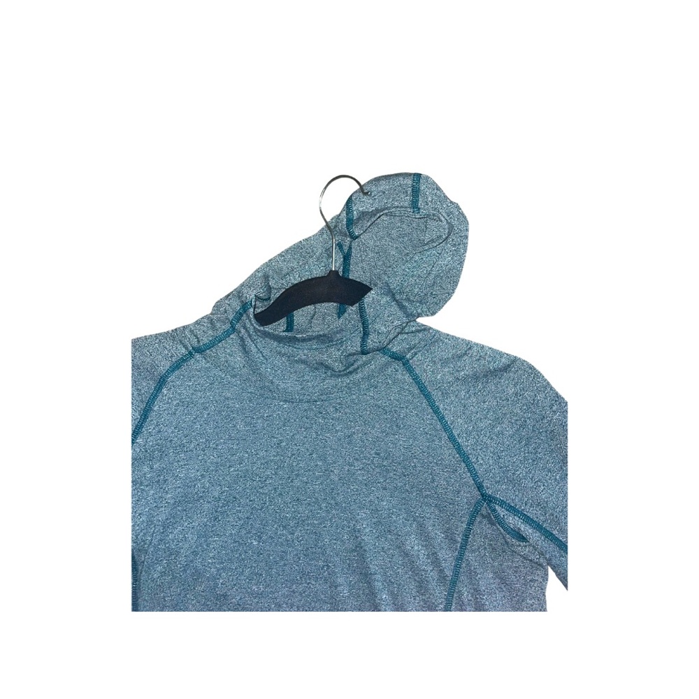 Blue Hooded Tunic Sweatshirt - Size Small